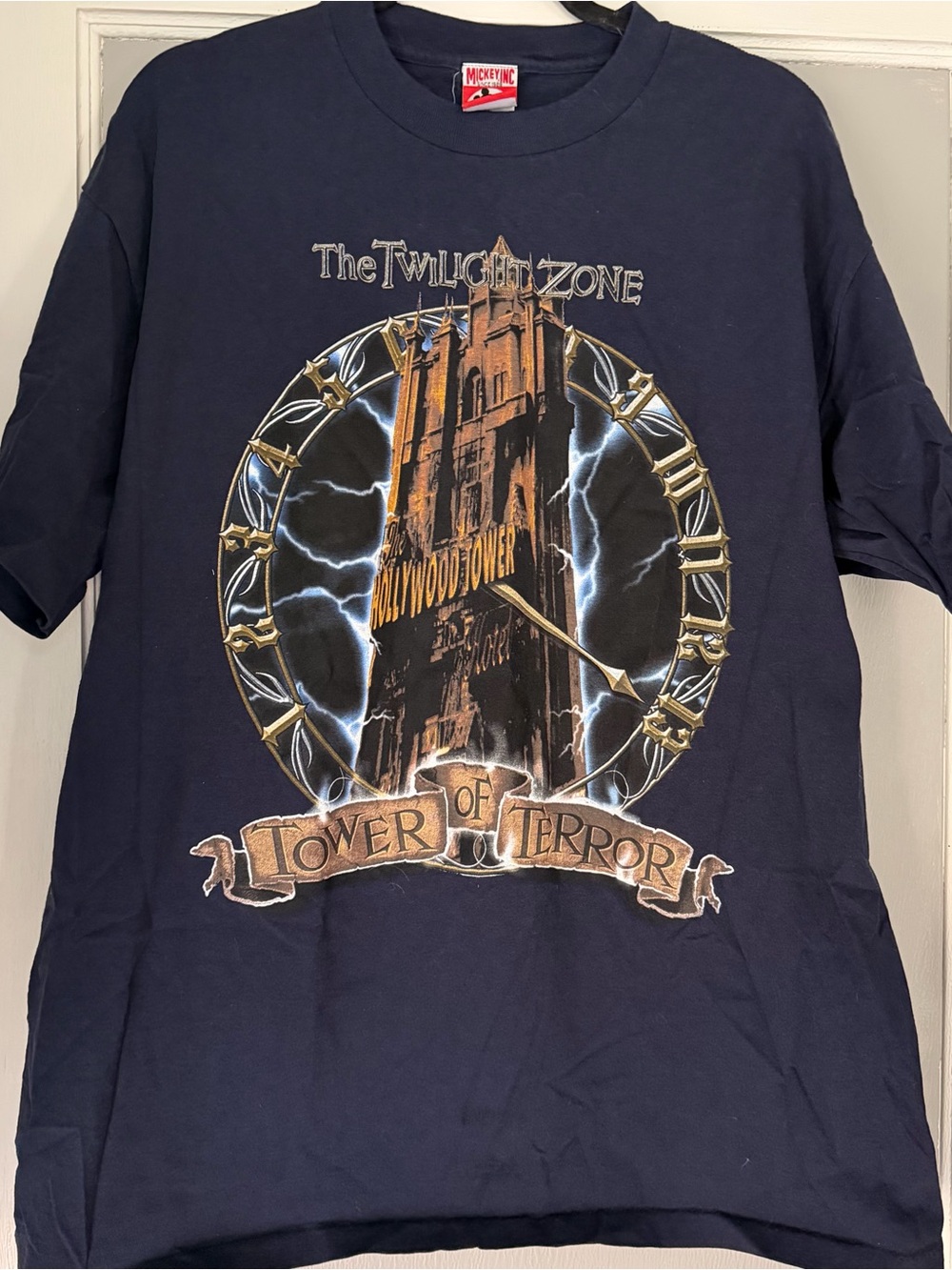 VTG The Twilight Zone Disney World Tower Of Terror Hollywood Hotel T Shirt